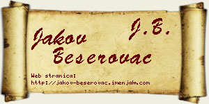 Jakov Beserovac vizit kartica